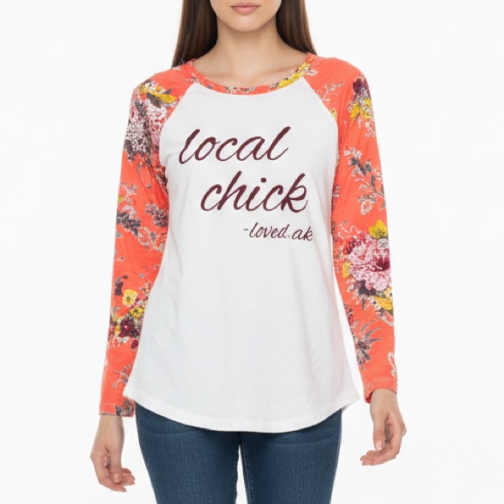 Valley Boutique “Local Chick” Raglan Tee – Size Small
